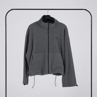 Doa Big Pocket Contrast Fleece Zip-Up