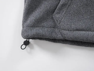 Doa Big Pocket Contrast Fleece Zip-Up
