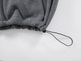 Doa Big Pocket Contrast Fleece Zip-Up