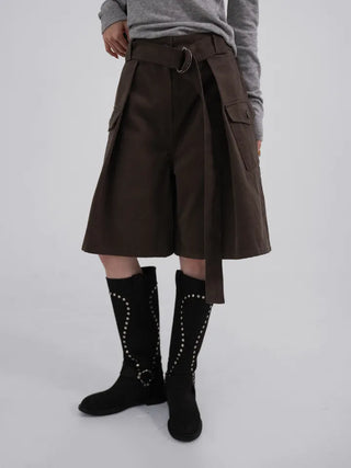 Rio Belted Wide Half Pants