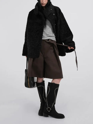 Rio Belted Wide Half Pants