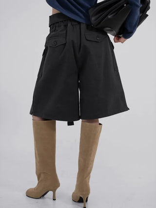 Rio Belted Wide Half Pants