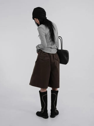 Rio Belted Wide Half Pants