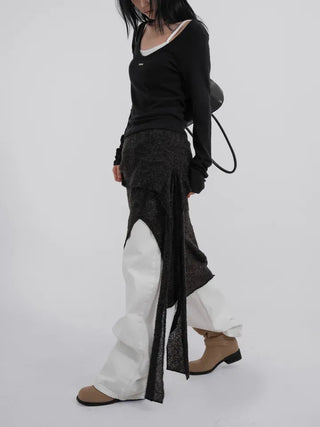 Raon Deep U-Neck Wool Angora Tee