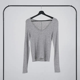Raon Deep U-Neck Wool Angora Tee