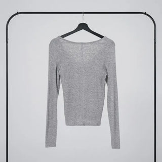 Raon Deep U-Neck Wool Angora Tee