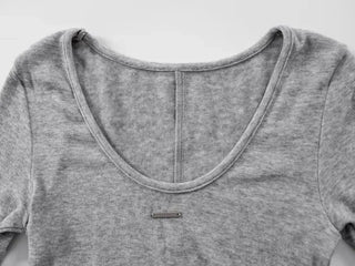Raon Deep U-Neck Wool Angora Tee