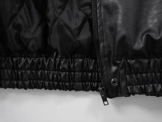Flo Fox Fur Leather Padded Jacket