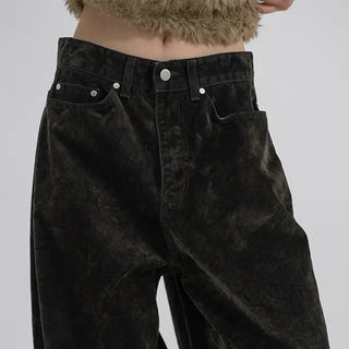 Mare Vintage Cracked Washed Velvet Pants