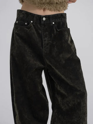 Mare Vintage Cracked Washed Velvet Pants