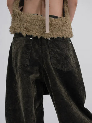 Mare Vintage Cracked Washed Velvet Pants