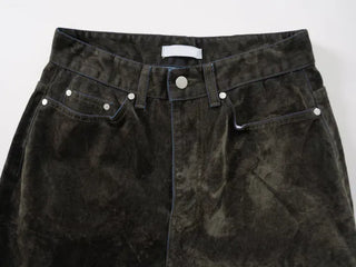 Mare Vintage Cracked Washed Velvet Pants