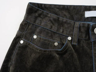 Mare Vintage Cracked Washed Velvet Pants