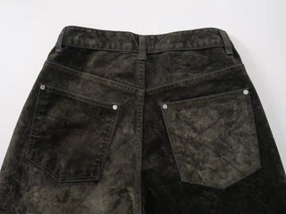 Mare Vintage Cracked Washed Velvet Pants