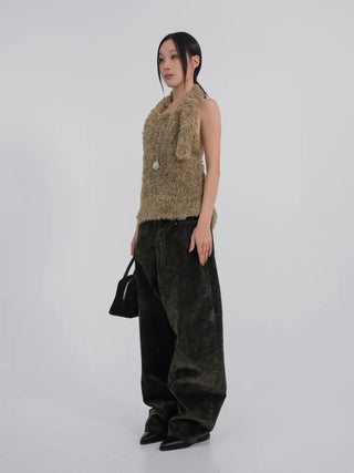 Mare Vintage Cracked Washed Velvet Pants