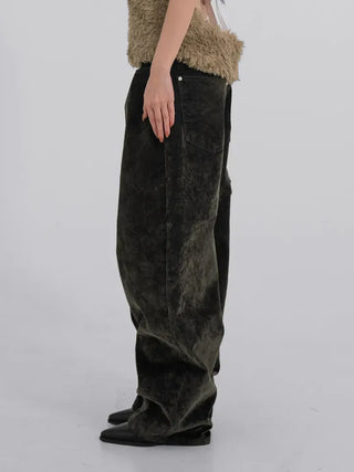 Mare Vintage Cracked Washed Velvet Pants