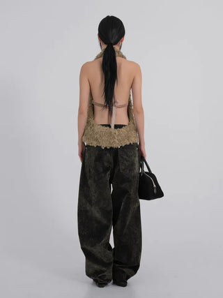 Mare Vintage Cracked Washed Velvet Pants