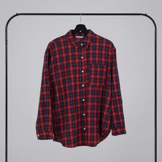 Mua Hippie Plaid Boxy Shirt