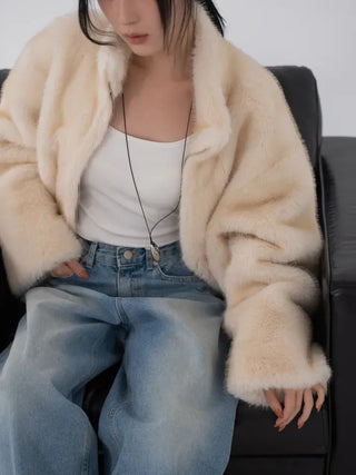 Lea Soft Diamond Fur Zip-up