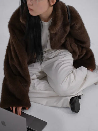 Lea Soft Diamond Fur Zip-up