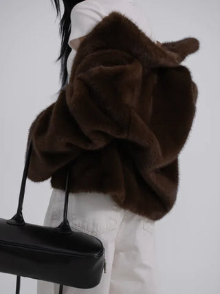 Lea Soft Diamond Fur Zip-up
