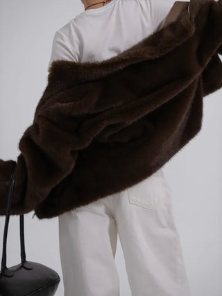 Lea Soft Diamond Fur Zip-up