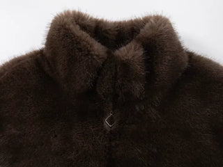 Lea Soft Diamond Fur Zip-up