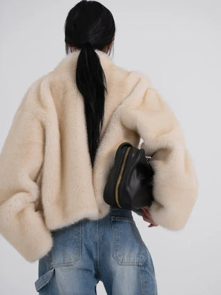 Lea Soft Diamond Fur Zip-up
