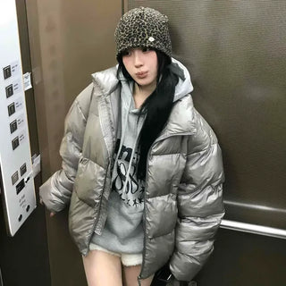 Balloon Fit Short-Length Hooded Padded Jumper