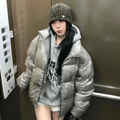 Balloon Fit Short-Length Hooded Padded Jumper