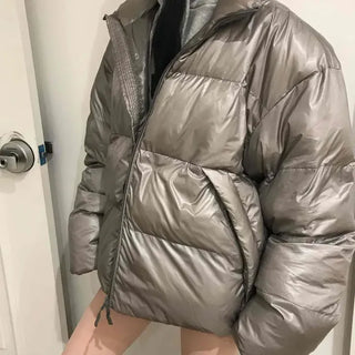 Balloon Fit Short-Length Hooded Padded Jumper