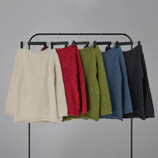 Lor Soft Loose Fit Knit Off-Sweat Sweater