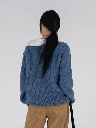 Lor Soft Loose Fit Knit Off-Sweat Sweater