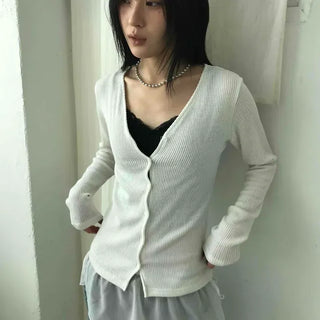 Soft Cozy Fit V-Neck Knit Long Cardigan