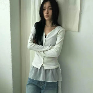 Soft Cozy Fit V-Neck Knit Long Cardigan