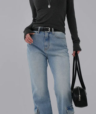 Nila Under Cargo Pocket Denim Pants