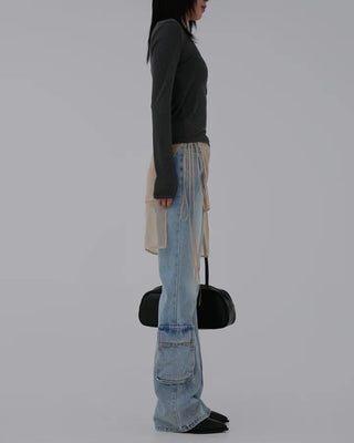 Nila Under Cargo Pocket Denim Pants