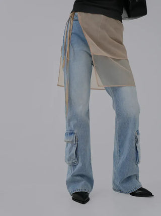 Nila Under Cargo Pocket Denim Pants