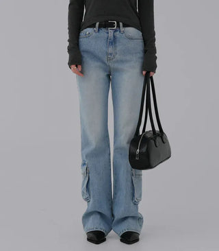 Nila Under Cargo Pocket Denim Pants