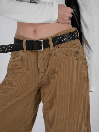 Dia Western Corduroy Low Wide Pants