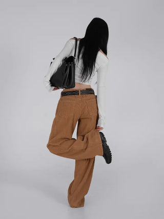 Dia Western Corduroy Low Wide Pants