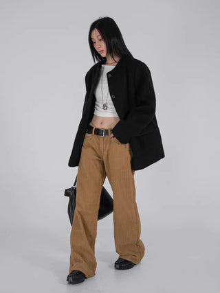 Dia Western Corduroy Low Wide Pants