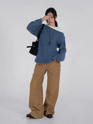Dia Western Corduroy Low Wide Pants