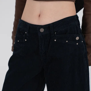 Dia Western Corduroy Low Wide Pants