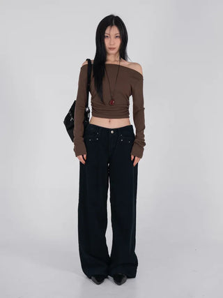 Dia Western Corduroy Low Wide Pants