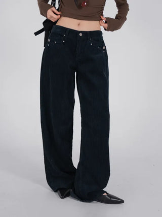 Dia Western Corduroy Low Wide Pants