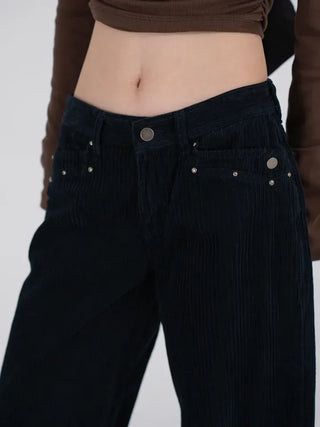 Dia Western Corduroy Low Wide Pants