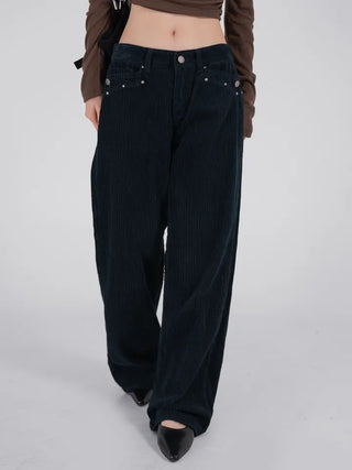 Dia Western Corduroy Low Wide Pants