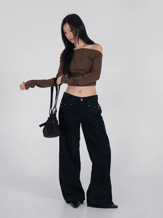 Dia Western Corduroy Low Wide Pants