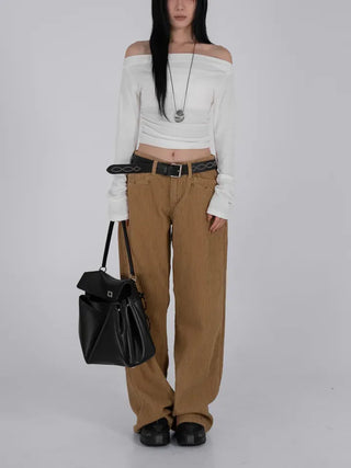 Dia Western Corduroy Low Wide Pants